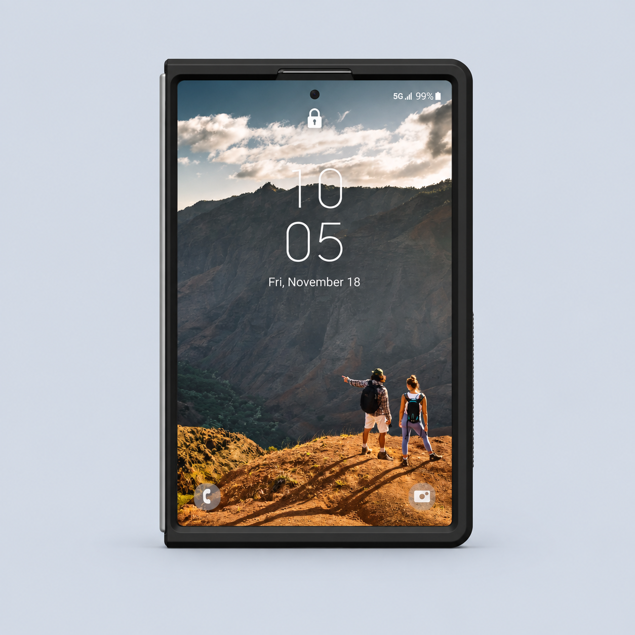 UAG Mouve Case for Samsung Galaxy Z Fold8  Magnetic - Frosted Clear / Black