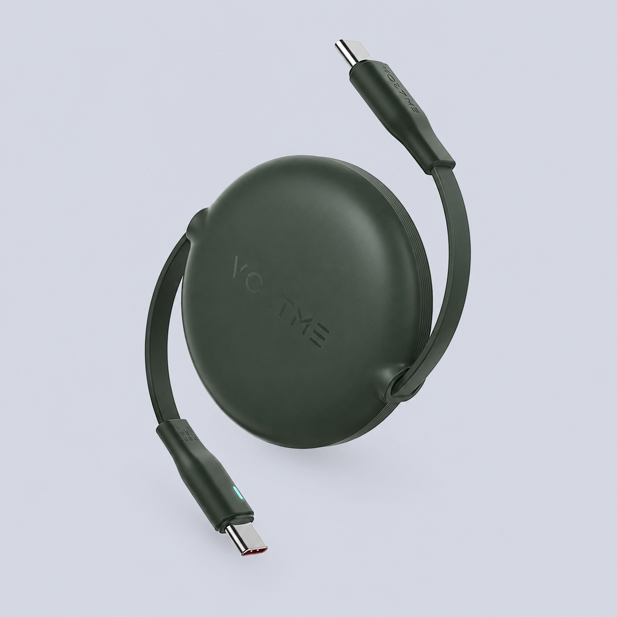 🎁 Voltme Powerlink YoYo Retractable Type-C to Type-C Cable - 100W PD, 1M - Green (100% off)