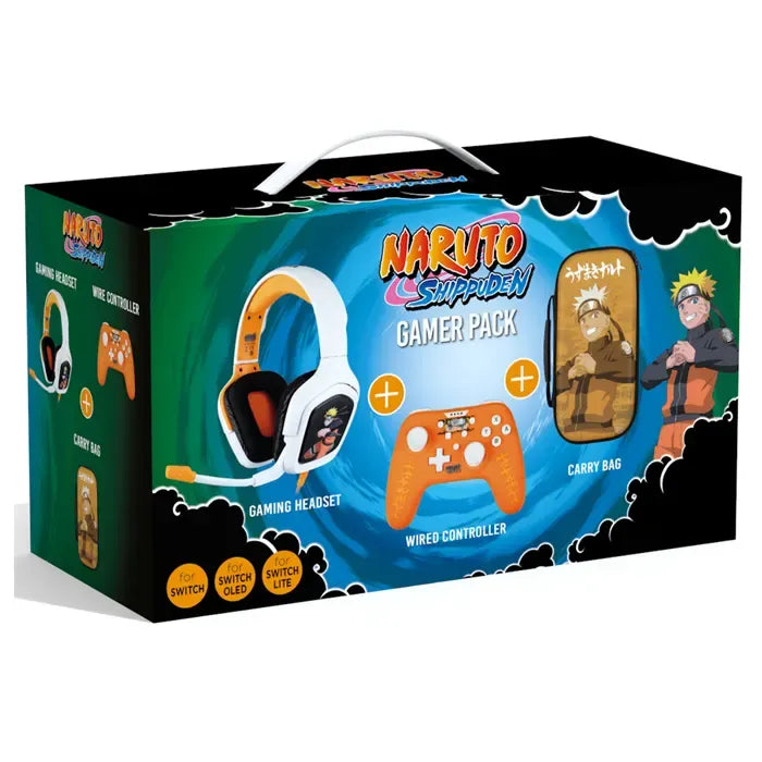 KONIX Naruto Shippuden - Gamer_Pack Gaming Headset Wired Controller Carry Bag