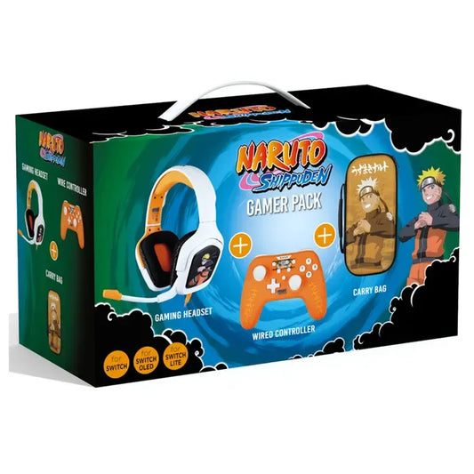 KONIX Naruto Shippuden - Gamer_Pack Gaming Headset Wired Controller Carry Bag