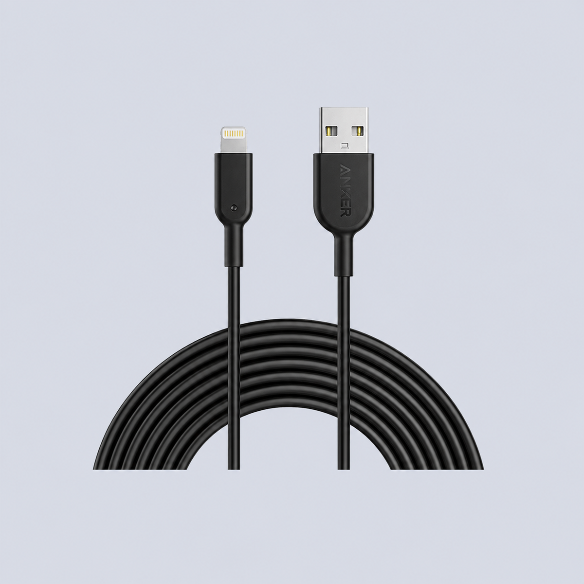 كابل ⁦Anker Powerline II USB-A⁩ مع موصل ⁦Lightning⁩ بطول ⁦3⁩م - أسود