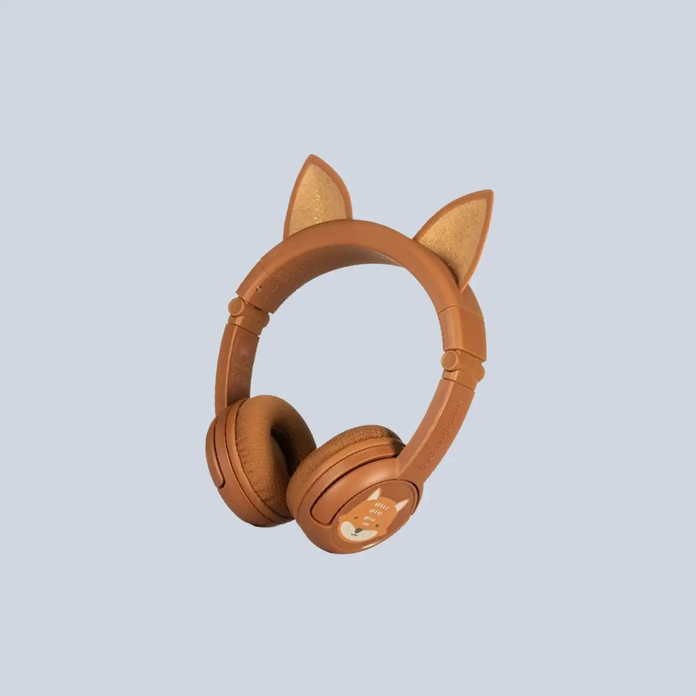 BuddyPhones PlayEars Plus Headphones with Microphone- Fox