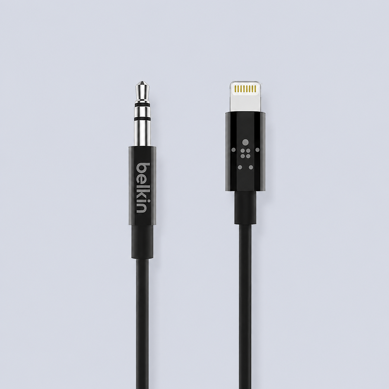 ⁦Belkin Lightning & 3.5 mm Audio Cable Connector - Black⁩