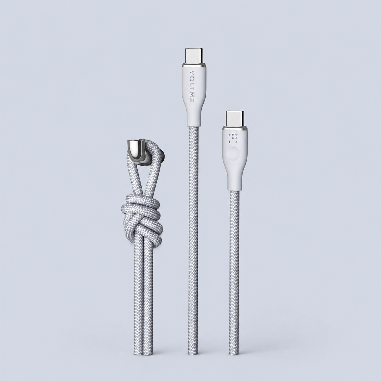 Voltme Powerlink Rugg Double Nylon Cable Type C to Type C 3A - 1M (60W) Gray