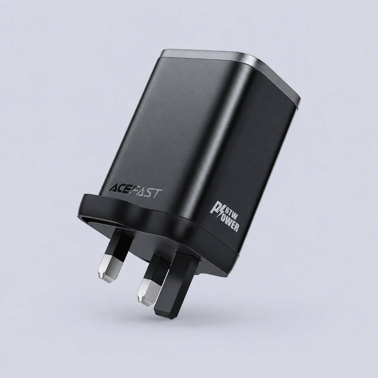 شاحن حائط ⁦Acefast Fast Charge PD67W GaN (2xUSB-C+USB-A) -⁩ أسود