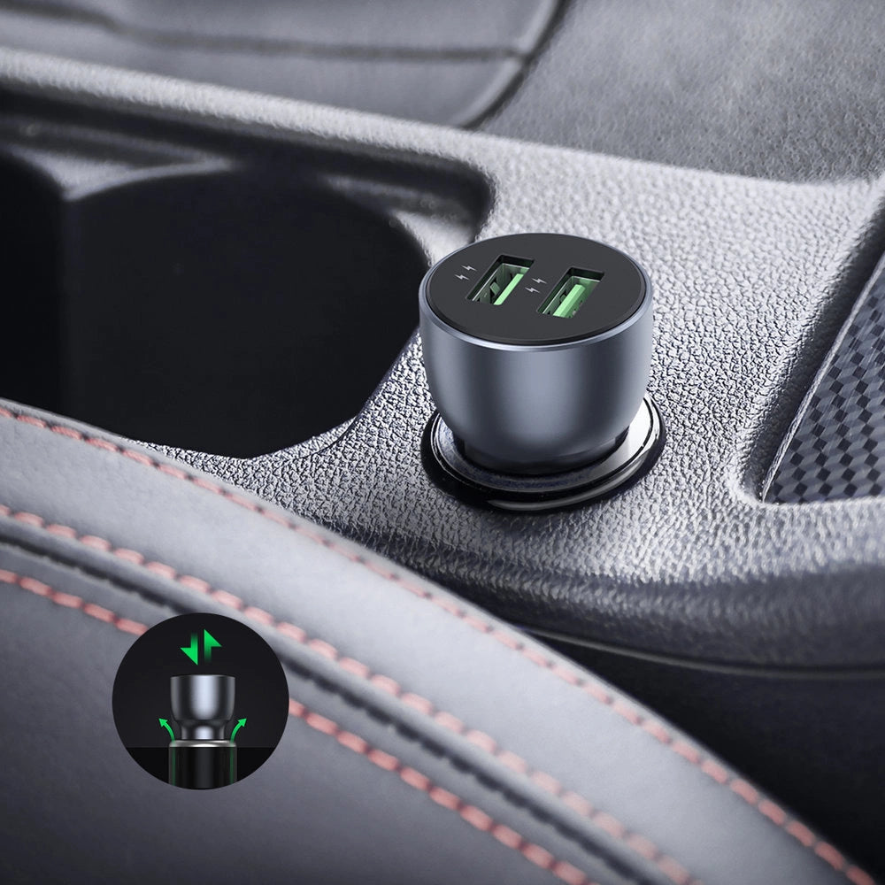 Ugreen fast car charger 2x USB 36W Quick Charge SCP FCP AFC gray CD213 10144 product photo