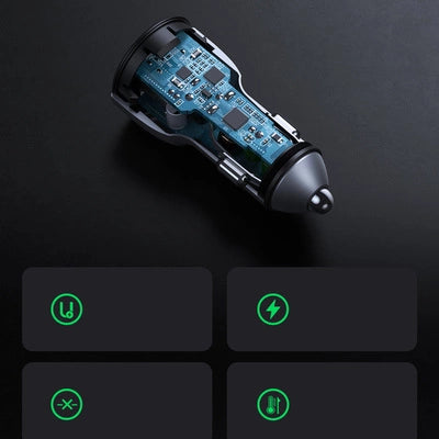 Ugreen fast car charger 2x USB 36W Quick Charge SCP FCP AFC gray CD213 10144 product image