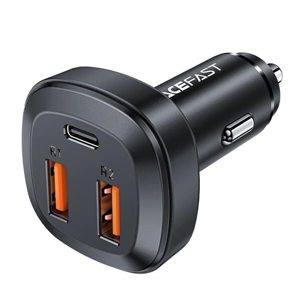 Acefast B9 66W 2USB-A+USB-C three port metal car charger product photo
