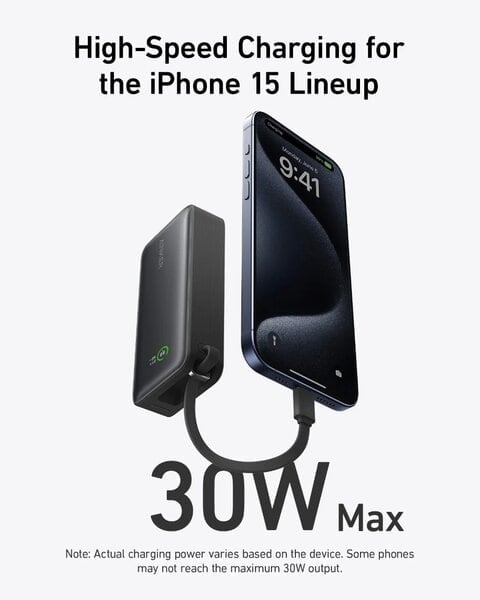 Anker Nano Power Bank 30W Built-In USB-C Cable product photo