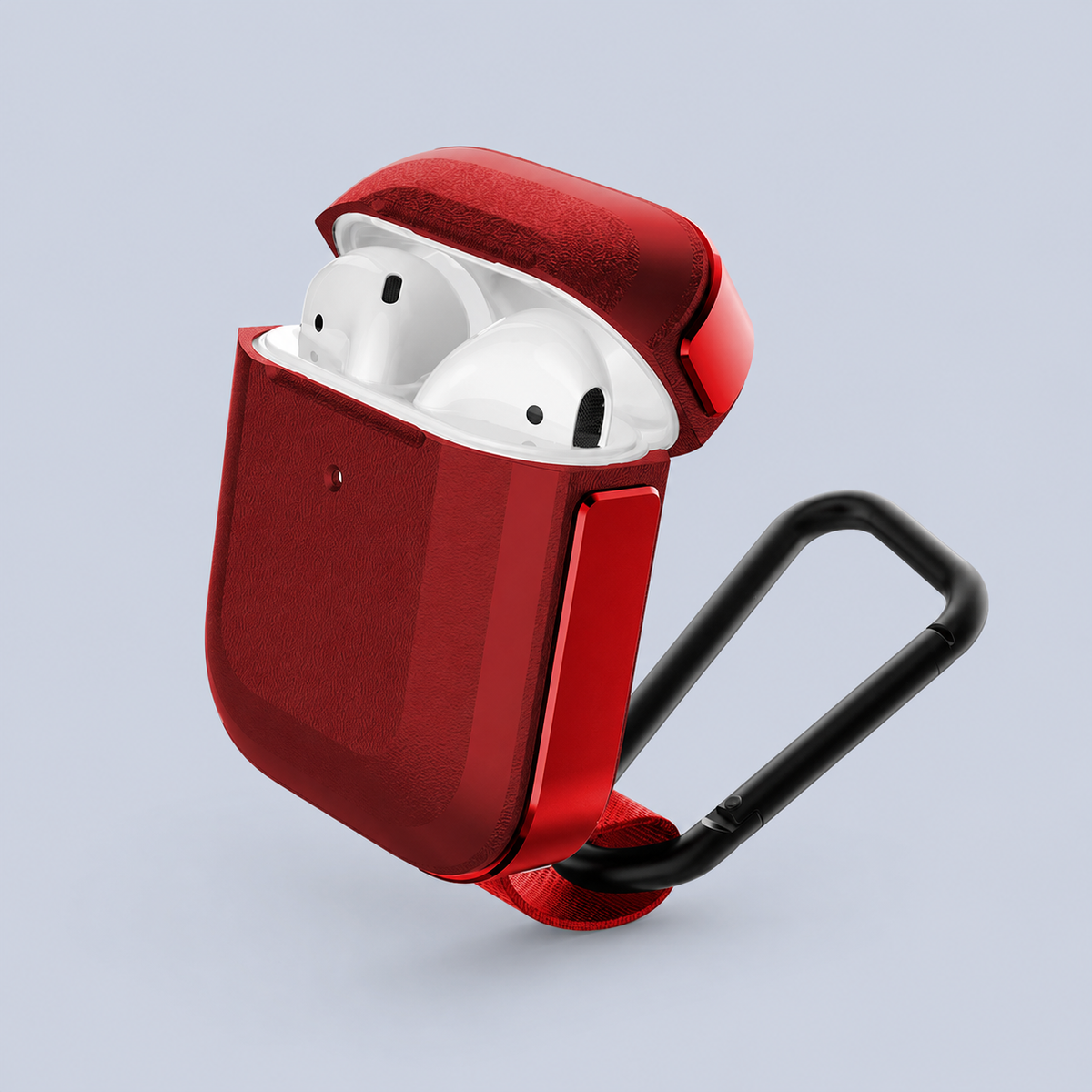 Raptic Trek Protective Case for AirPods 1st and 2nd Generation – Red