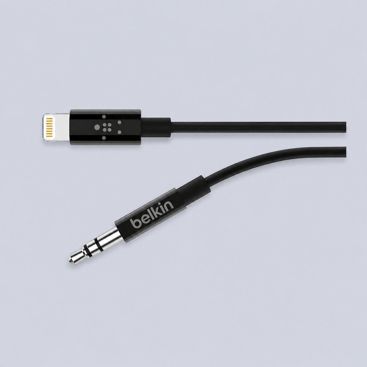 ⁦Belkin Lightning & 3.5 mm Audio Cable Connector - Black⁩