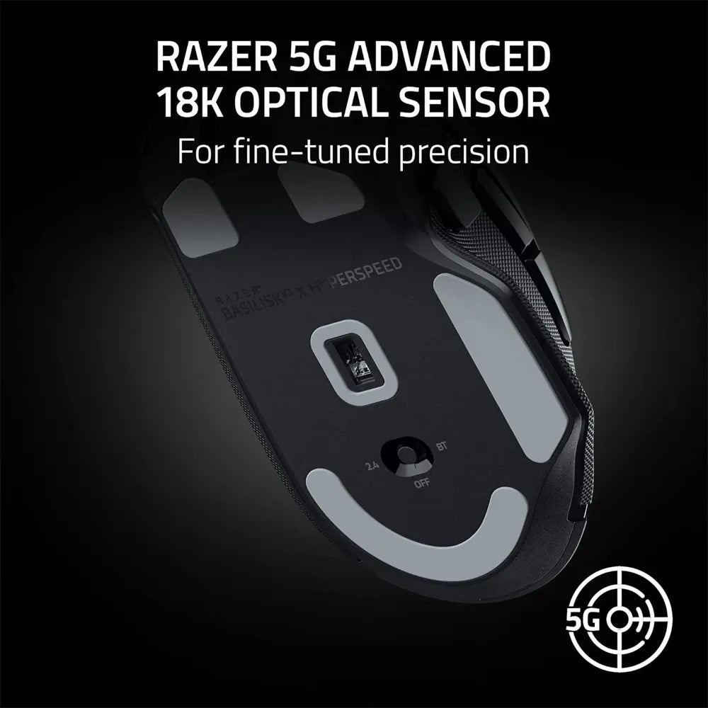 Razer Basilisk V3 X HyperSpeed Wireless Bluetooth Gaming Mouse - Ultimate Precision and Performance