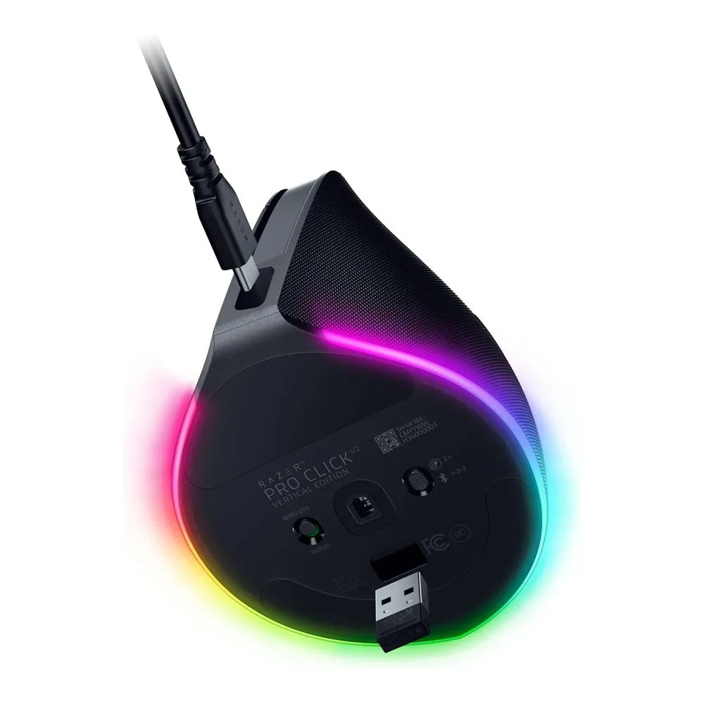 Razer Pro Click V2 Vertical Wireless Mouse - Ergonomic 6 Button Design for Enhanced Comfort and Productivity