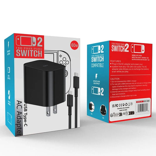 AC Adapter 20V 3A EU Plug for Switch 2