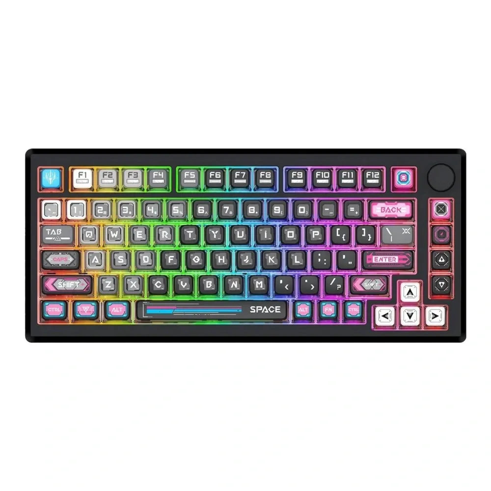 K732MC-RGB-PRO 3 Modes Connection Aluminum Alloy Body Mechanical Keyboard