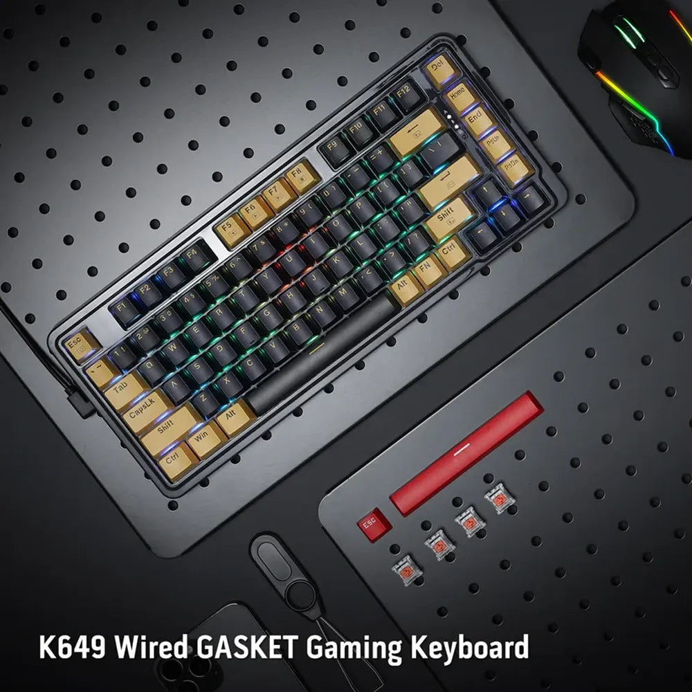 Elf 75% K649PY-RGB Wired Gasket Mechanical Keyboard
