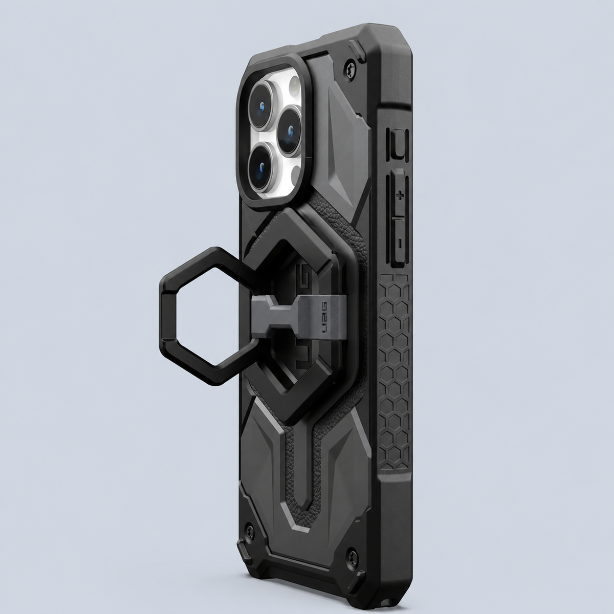 ⁦UAG Magnetic Phone Ring Stand⁩ باللون الأسود/الفضي