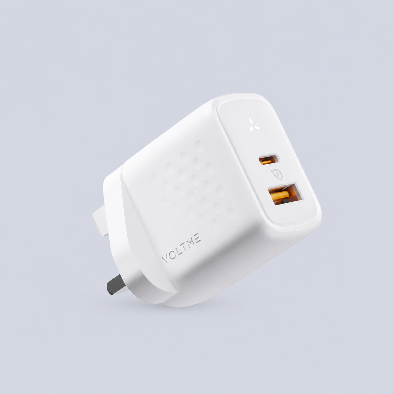 Voltme 2-Port 35W USB-C GaN Fast Charger Mini Travel Power Adapter with USB-C PD & USB-A