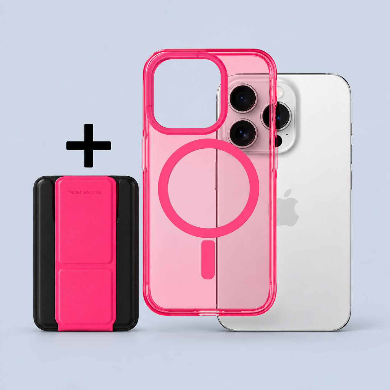 مجموعة ⁦AmazingThing Titan Pro Magnetic Case Wallet⁩ لـ ⁦iPhone 15 Pro Max -⁩ وردي