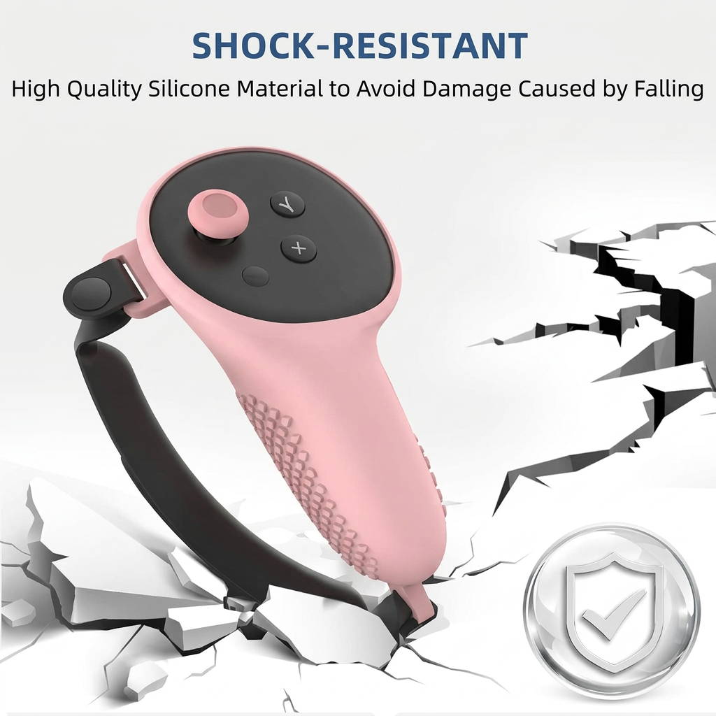 Silicone Kit for Meta Quest 3 with PP bag - Pink product photo