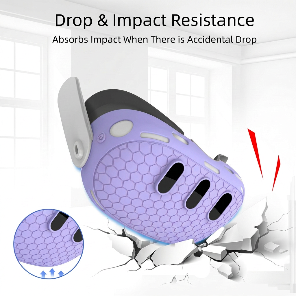 Silicone Kit for Meta Quest 3 Wtih PP Bag - Purple additional product image