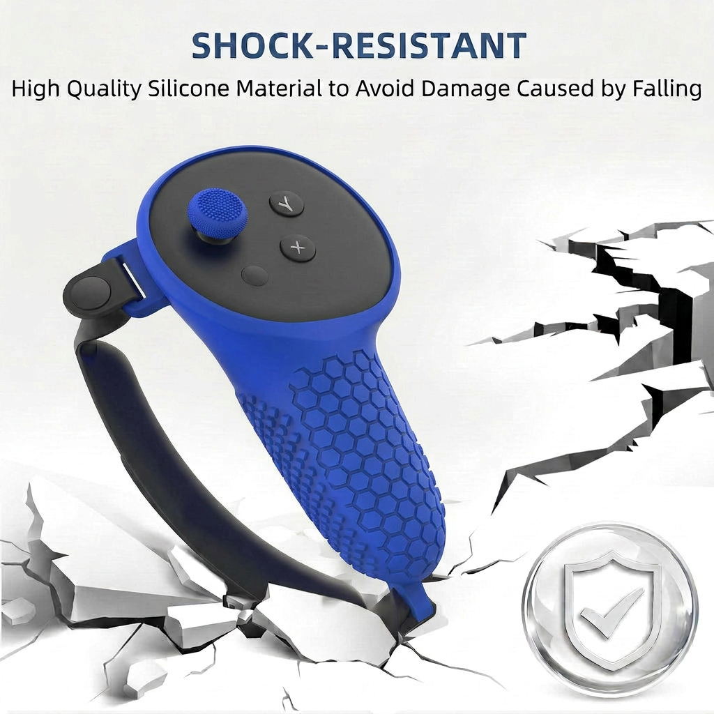 Silicone Kit for Meta Quest 3 with PP bag - Blue product photo