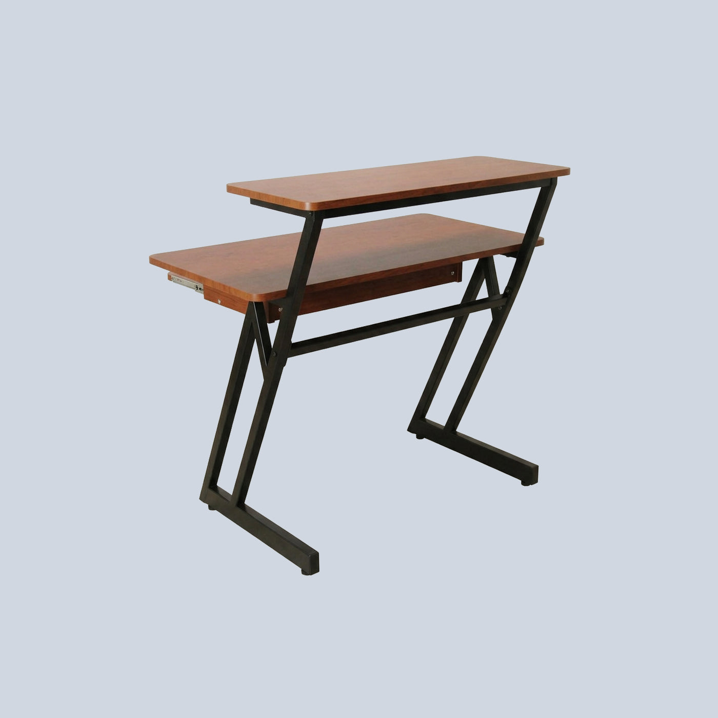 Lumi Z-Shaped Wood Workstation with slide-out keyboard tray FWS10-5 product photo