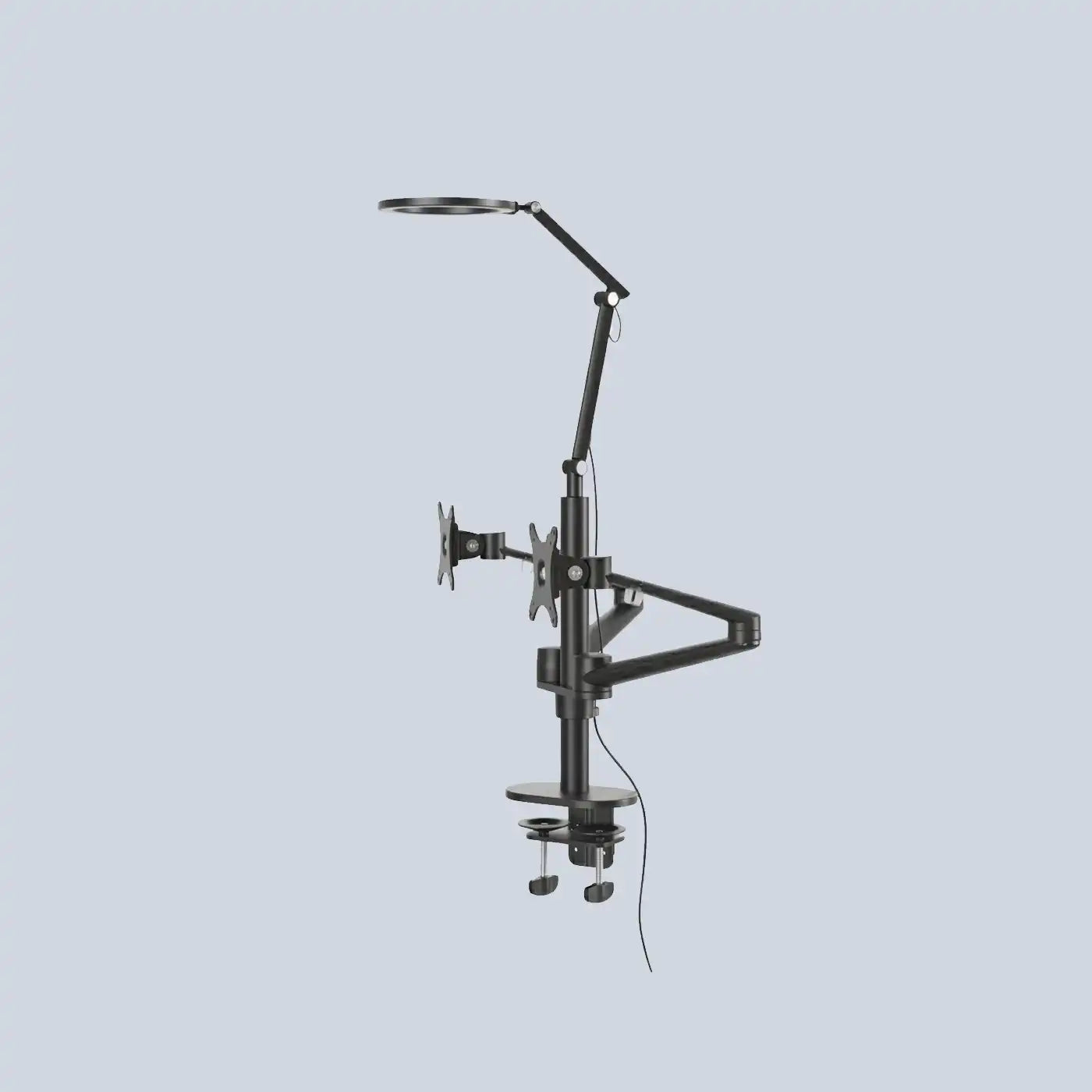 Dual Monitor Stand with Lamp Ol-2lt product photo
