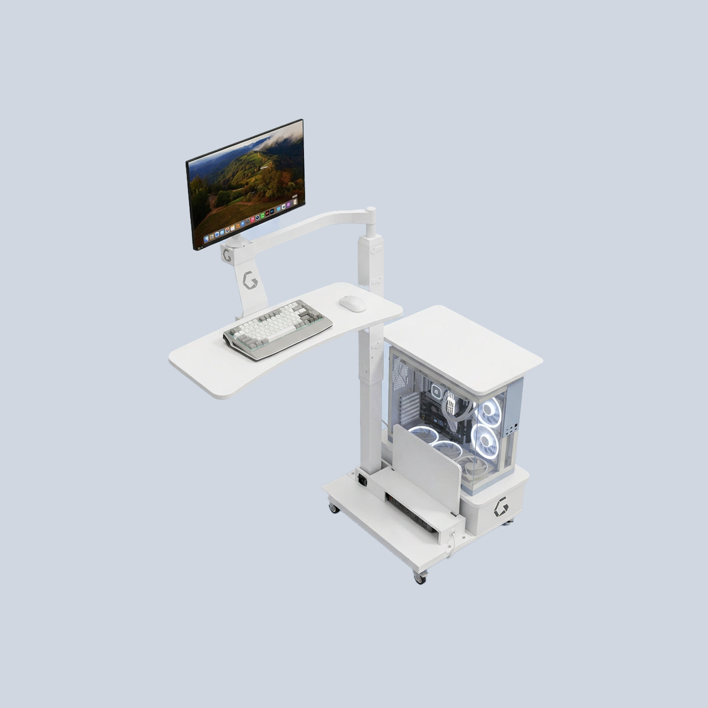 Ingrem Floating Table - White Right Rudder product image