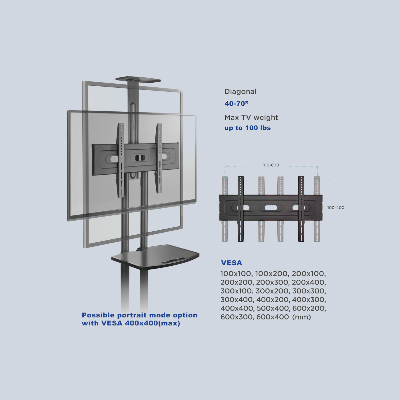 Gamvity Trolley with Wheels Adjustable Stand product photo
