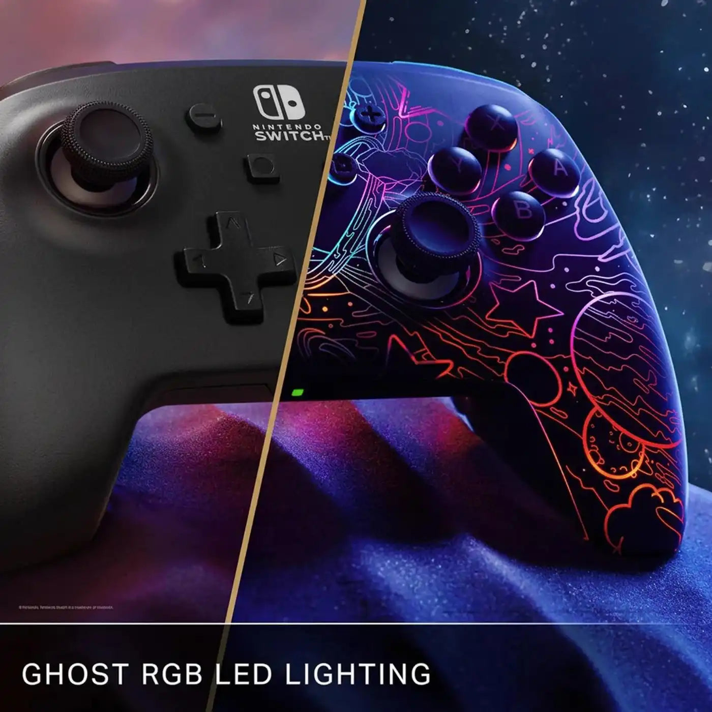 PowerA Enhanced Wireless Controller for Nintendo Switch Lumectra Galactic Vortex