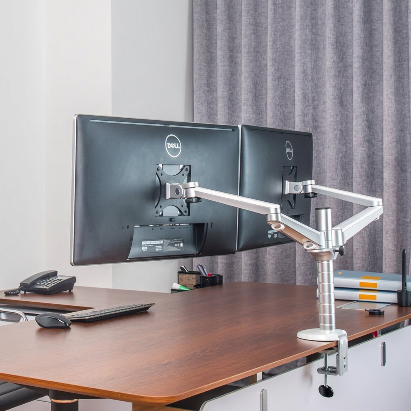 Gamvity Dual Monitor Desk Mount Stand Adjustable Office LCD Support for 27" 32"