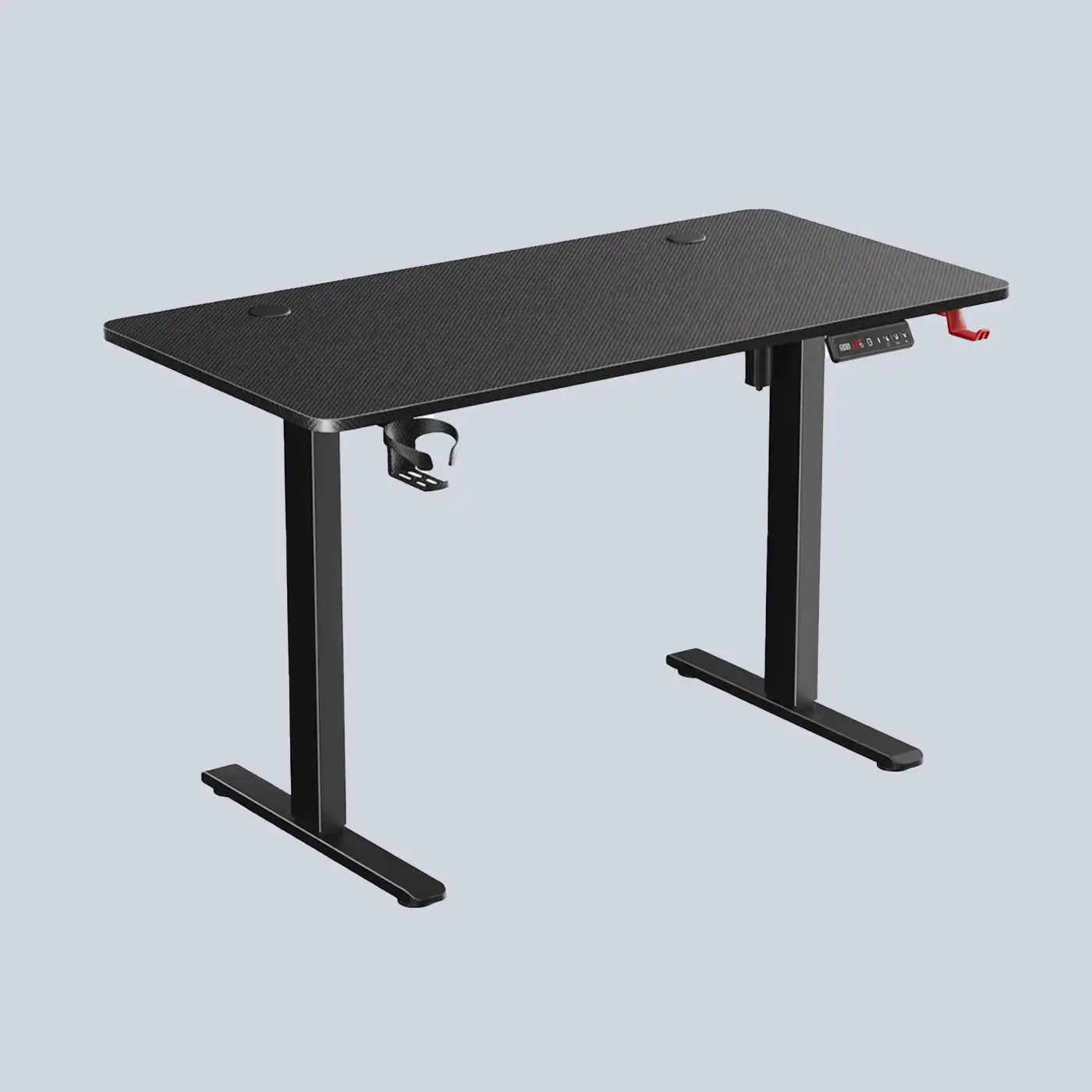 Gamvity Height-Adjustable Metal Modern Office Gaming Desk - Carbon Fiber Black