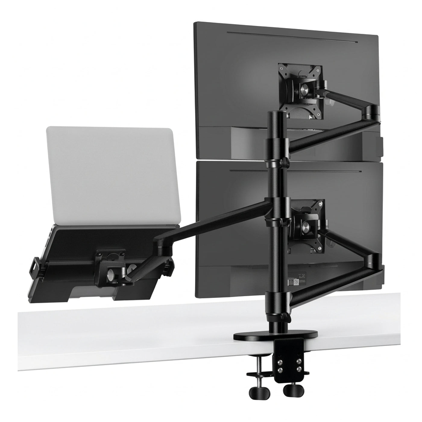 Gamvity 3-in-1 Adjustable Triple Monitor Arm Desk Dual Arm Stand product photo