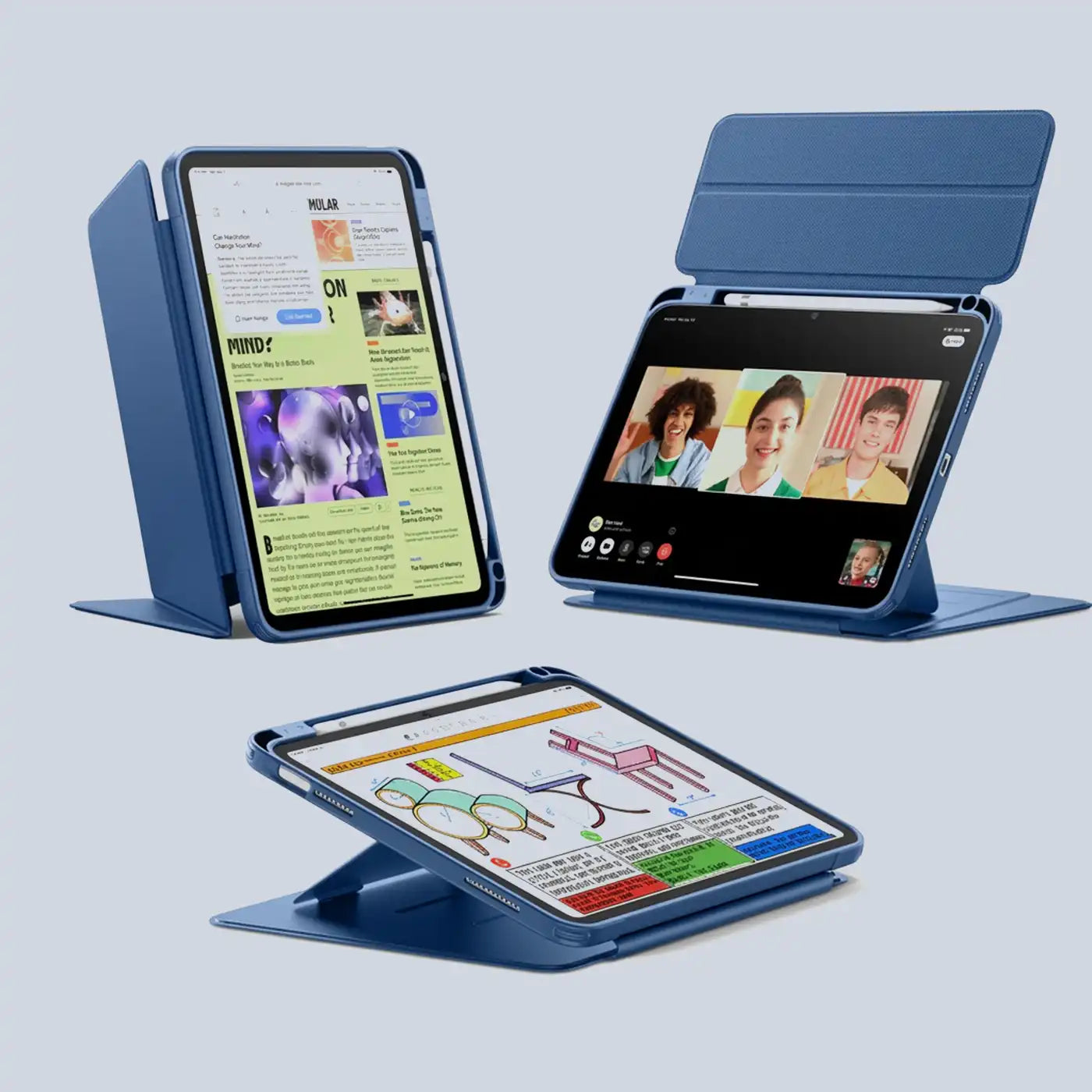 ESR iPad 10 11 Flip Magnetic Case - Navy Blue product photo