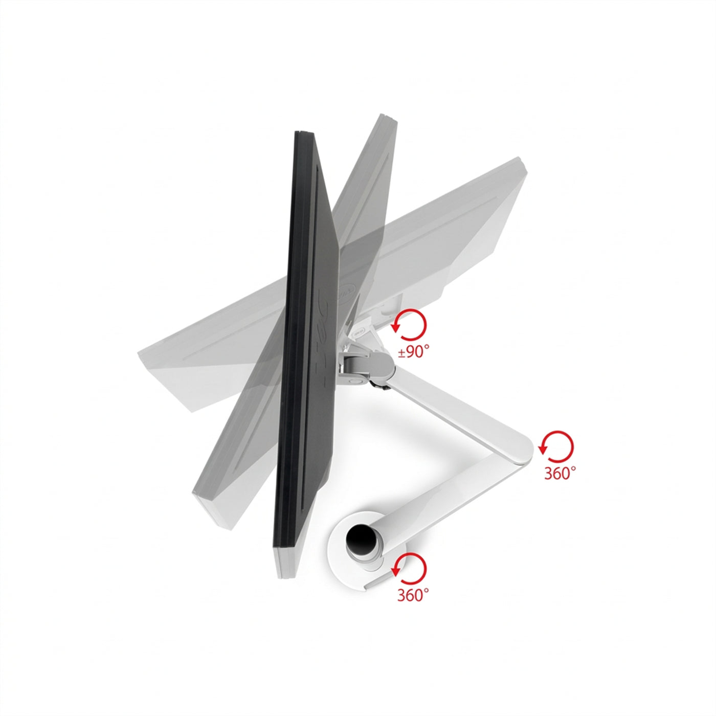 Gamvity 2-in-1 Adjustable Monitor & Laptop Arm Stand 17" 32" Monitor 10" 15 6"