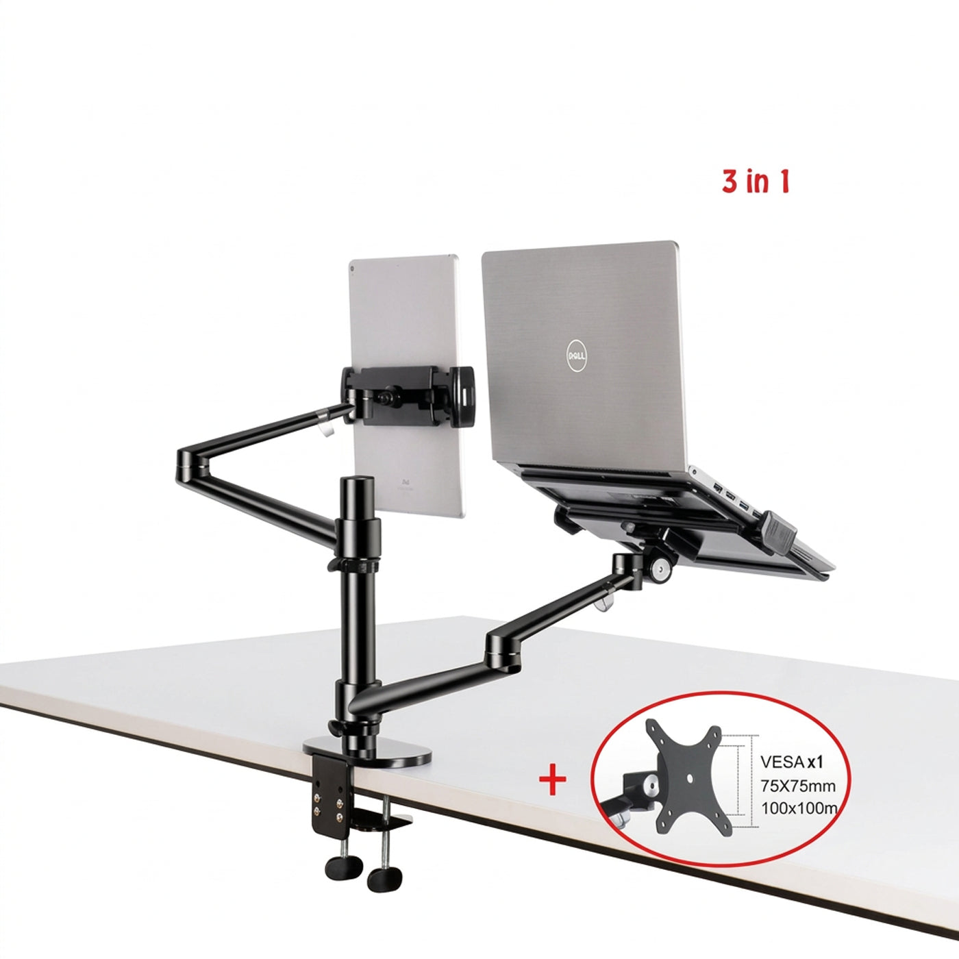 Gamvity Height Adjustable Universal Mount Monitor Stand Arm OL-3T - Black product image