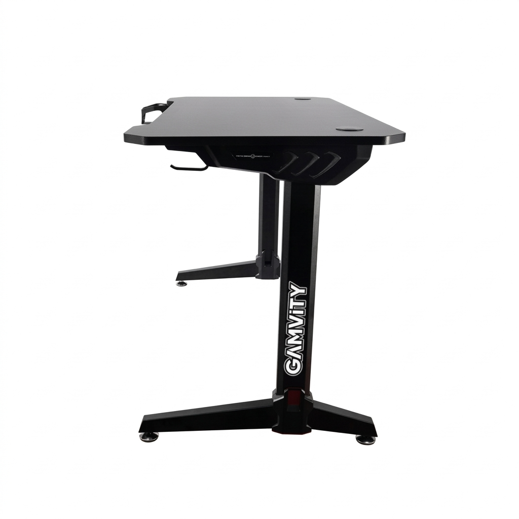 Gamvity Professional Gaming Desk with RGB Led Lights - Black additional product image