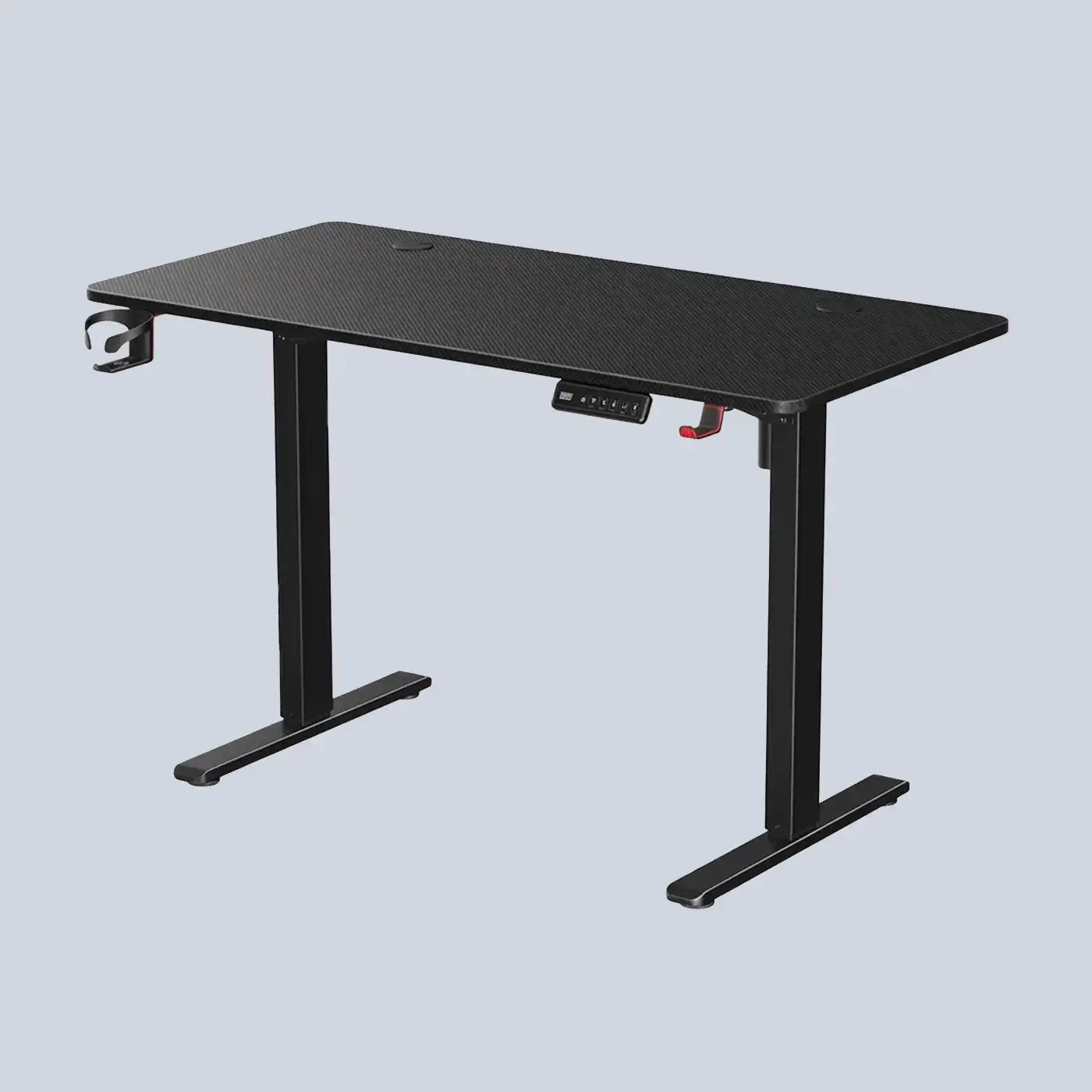 Gamvity Height-Adjustable Metal Modern Office Gaming Desk - Carbon Fiber Black