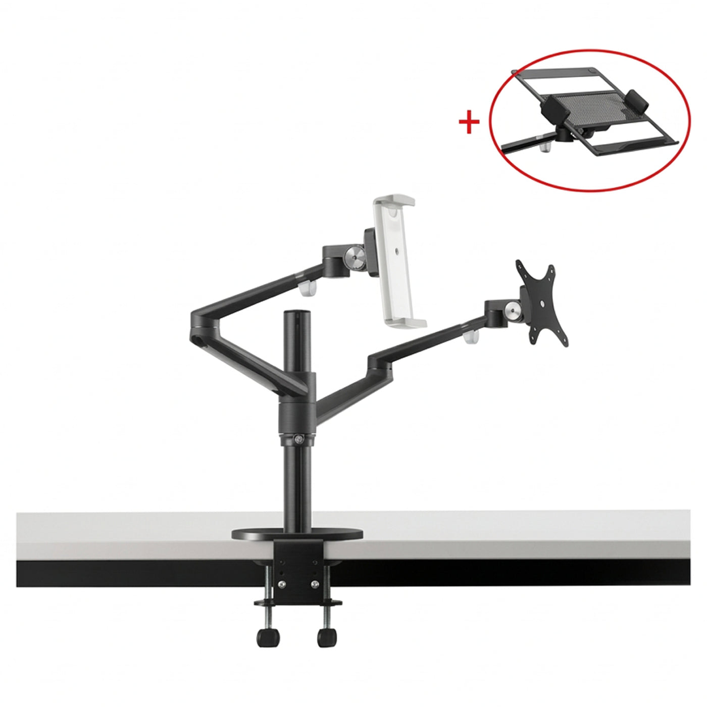 Gamvity Height Adjustable Universal Mount Monitor Stand Arm OL-3T - Black