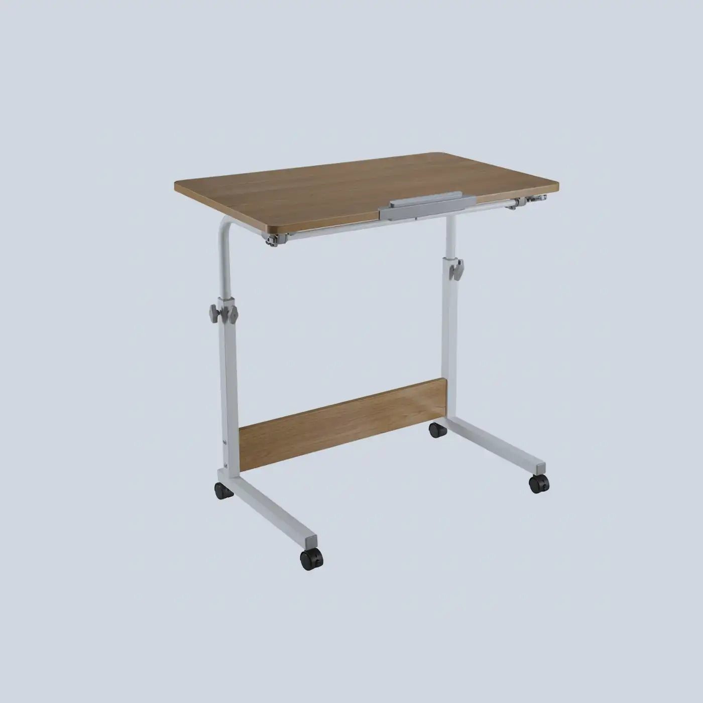 Lumi Height Adjustable Mobile Computer Table 500x800mm 19 7"x31 5"