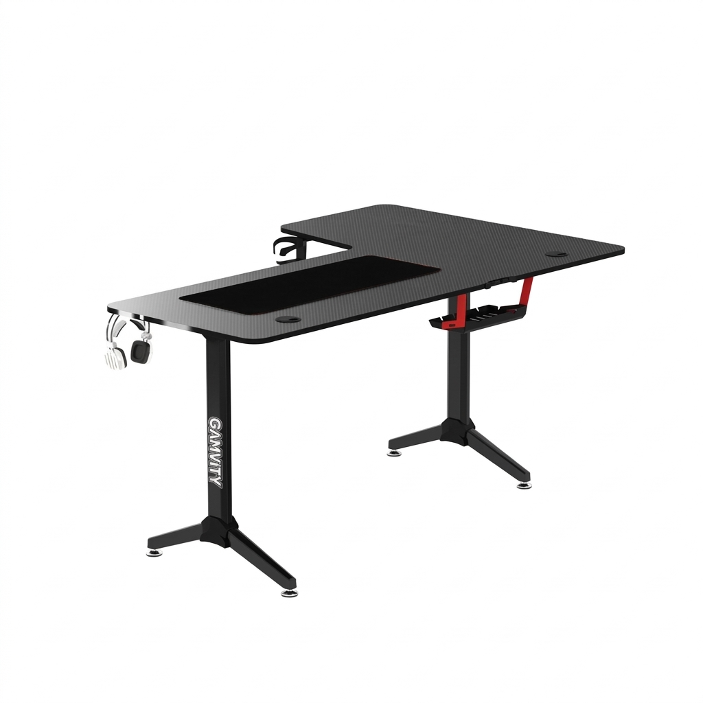 Gamvity Professional Gaming Desk L Shaped- Left Black product image