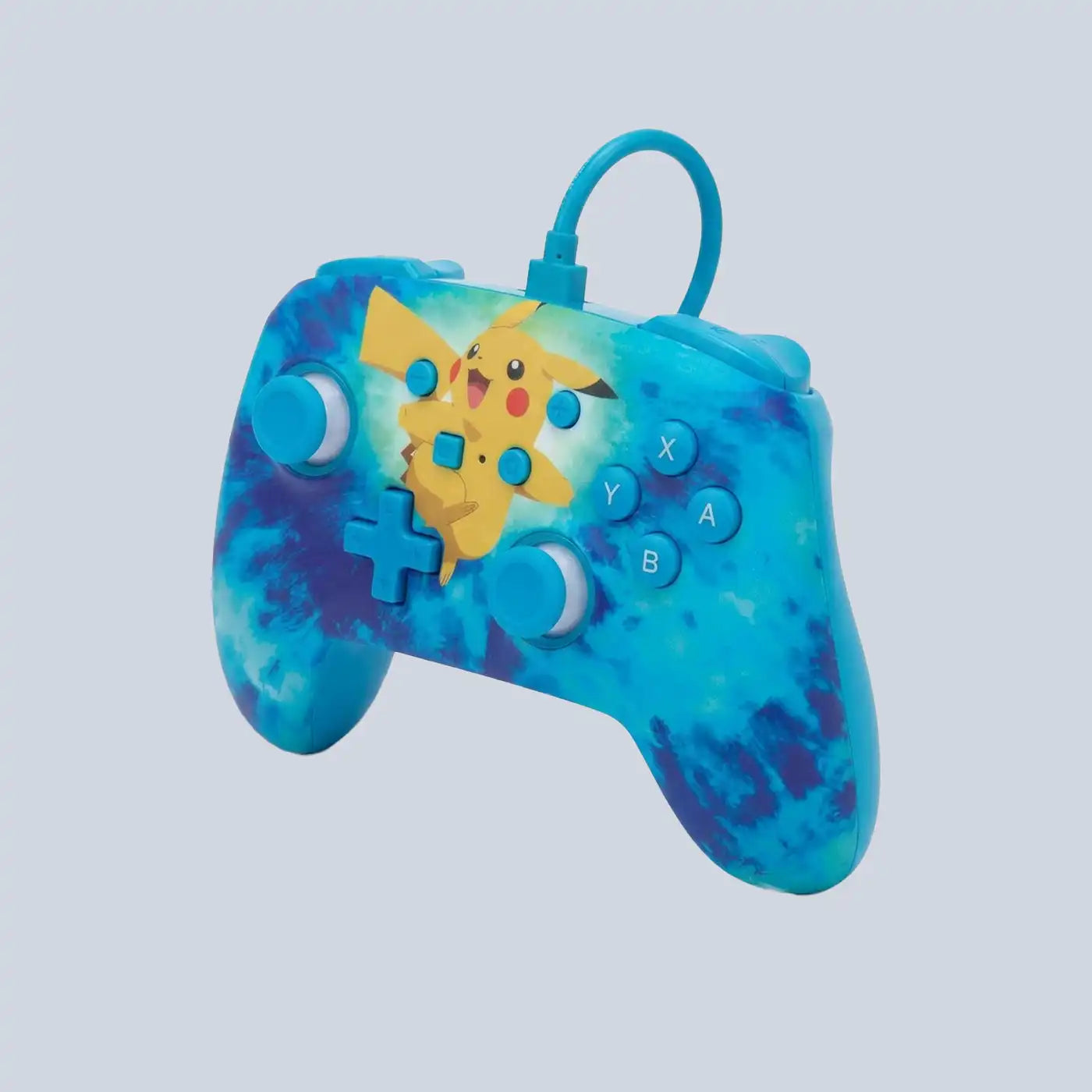 PowerA Enhanced Wired Controller for Nintendo Switch - Tie Dye Pikachu Blue product photo