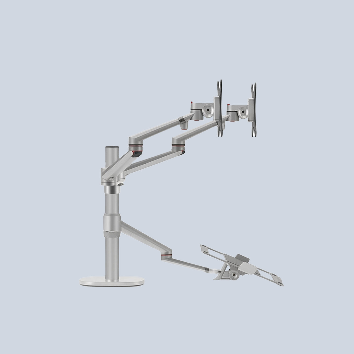 Gamvity OL-10T Full-Motion Triple Mount Dual 17 32" Monitors + 12 17" Laptop Arm