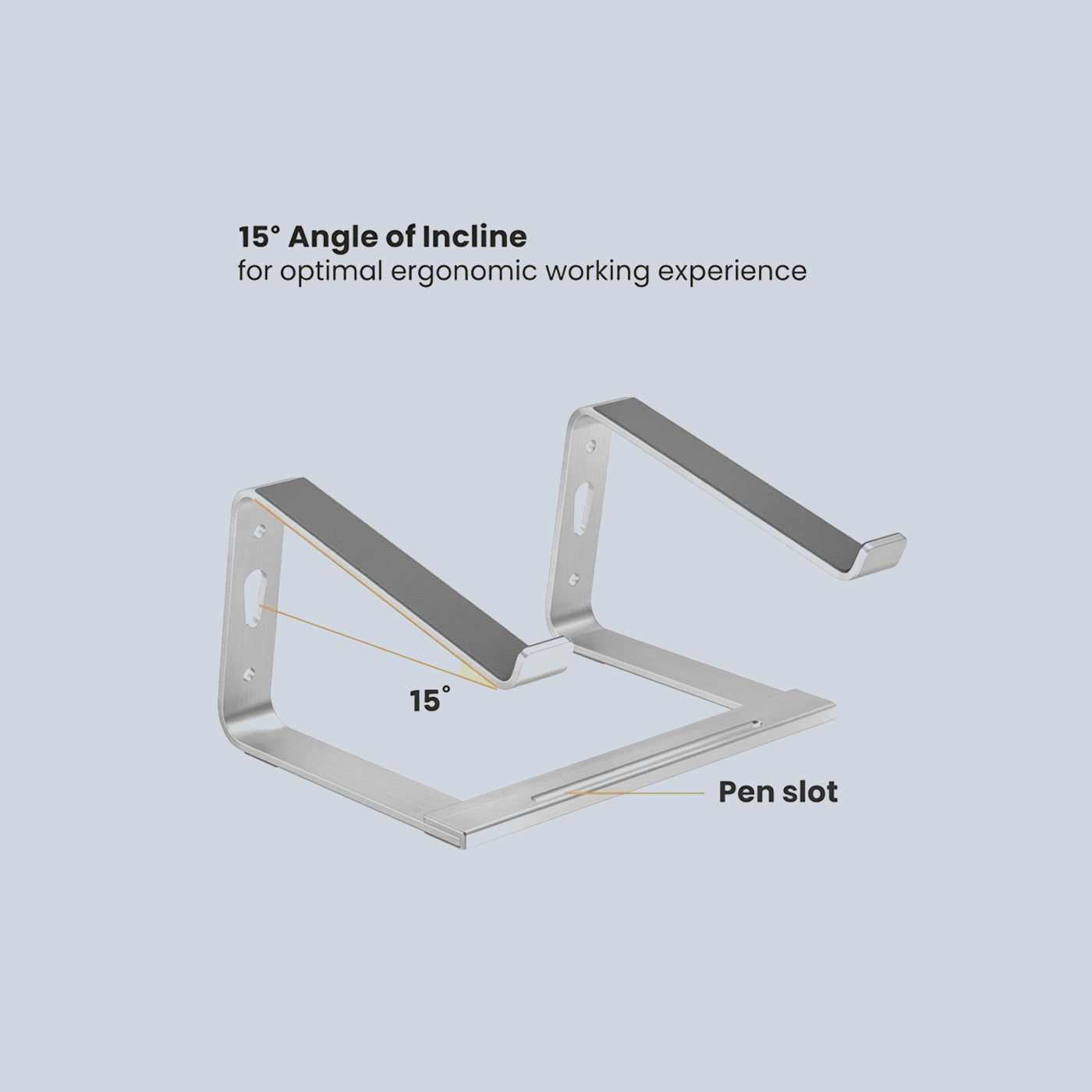 Lumi Ventilated Ultra-Slim Aluminum Laptop Stand LPS03-17 additional product image