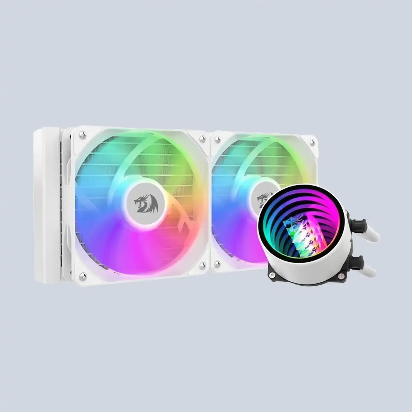 Ccw-3011 Argb Liquid Cpu Cooler 240mm Radiator 2x 120mm Fans Pwm Control - White