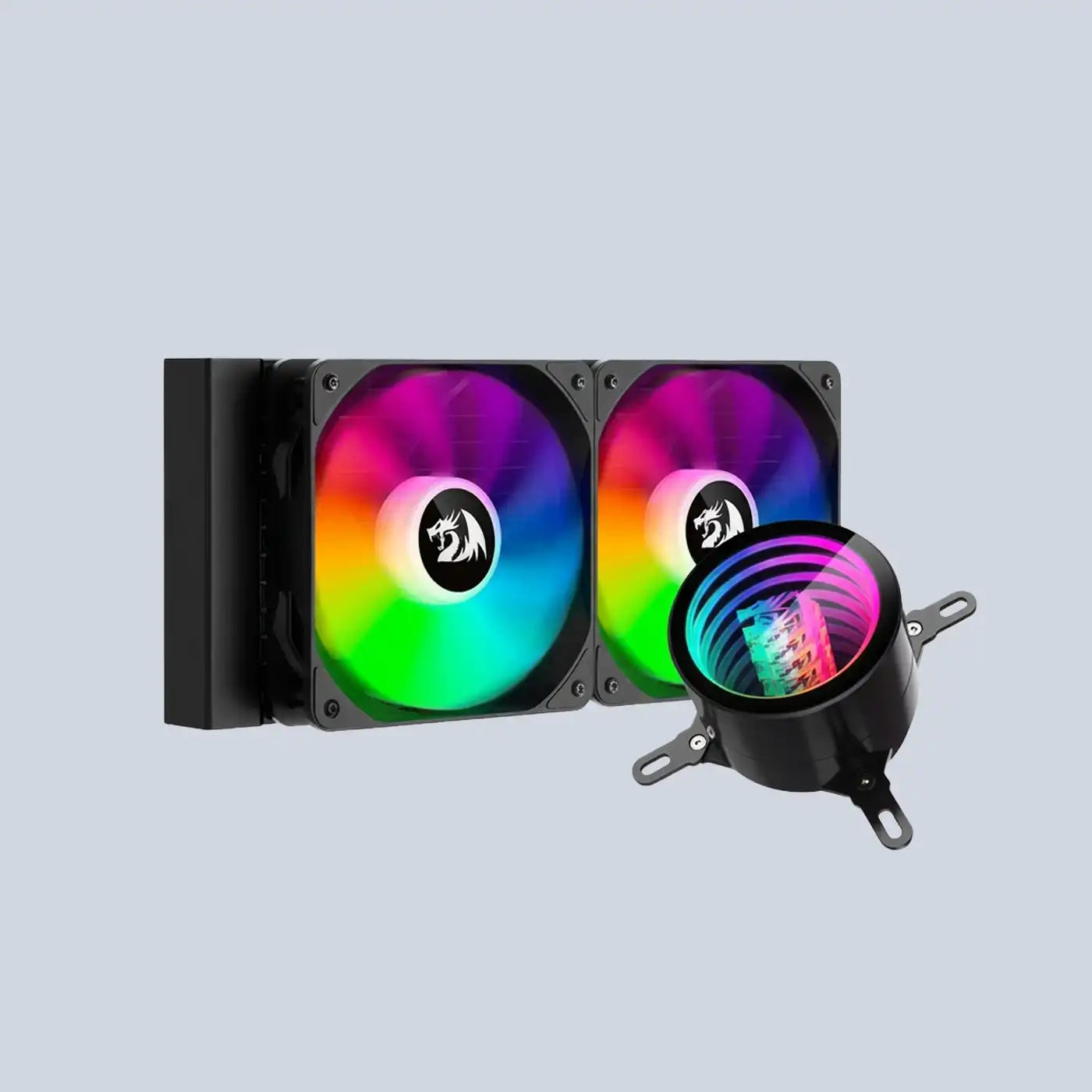 Ccw-3011 Argb Liquid Cpu Cooler 240mm Radiator 2x 120mm Fans Pwm Control - Black