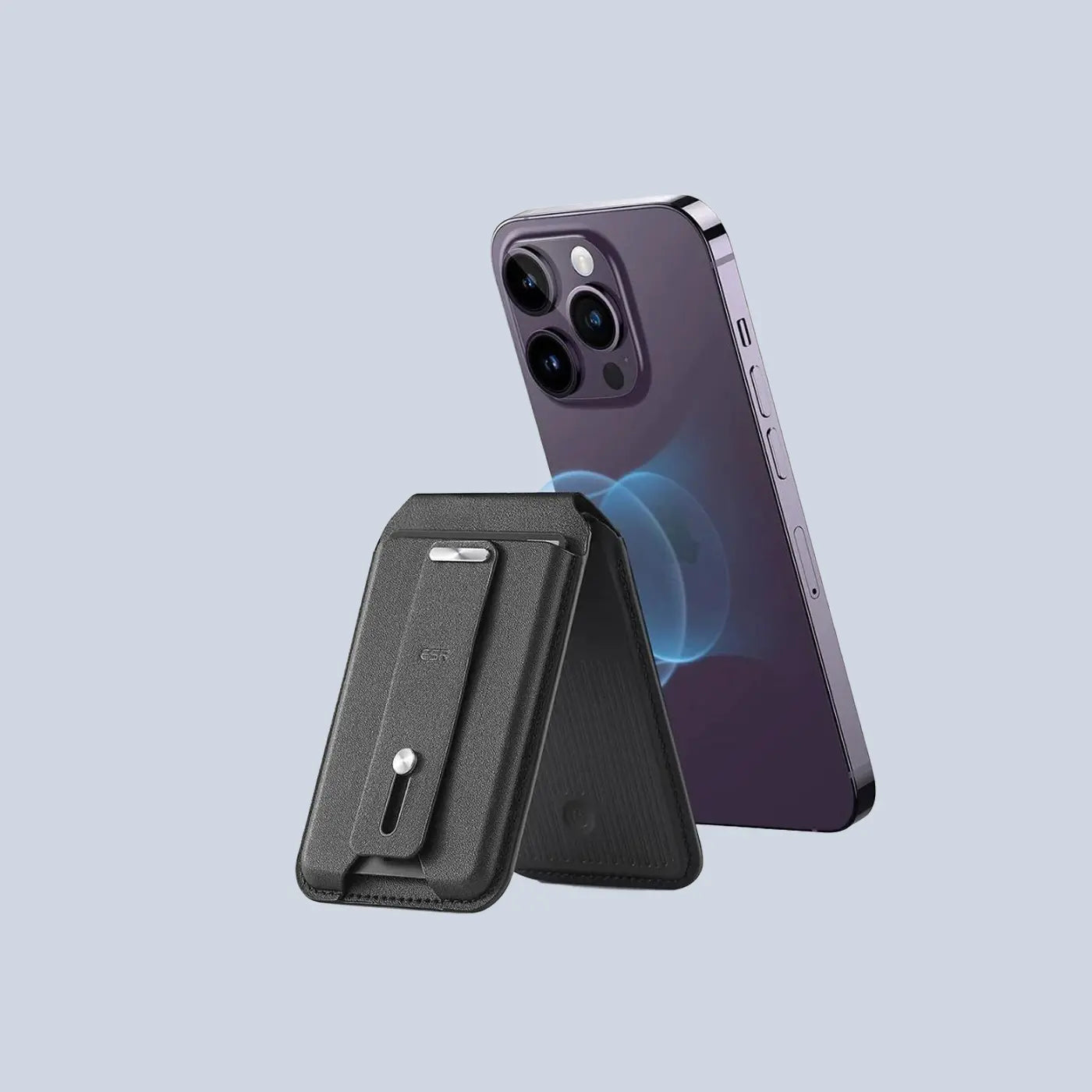 ESR HaloLock Geo Wallet Grip Stand - Midnight - Black product photo