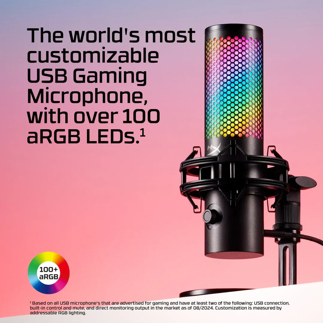 HyperX Quadcast 2 S RGB Microphone - Black - Ultimate Gaming and Streaming Audio Solution