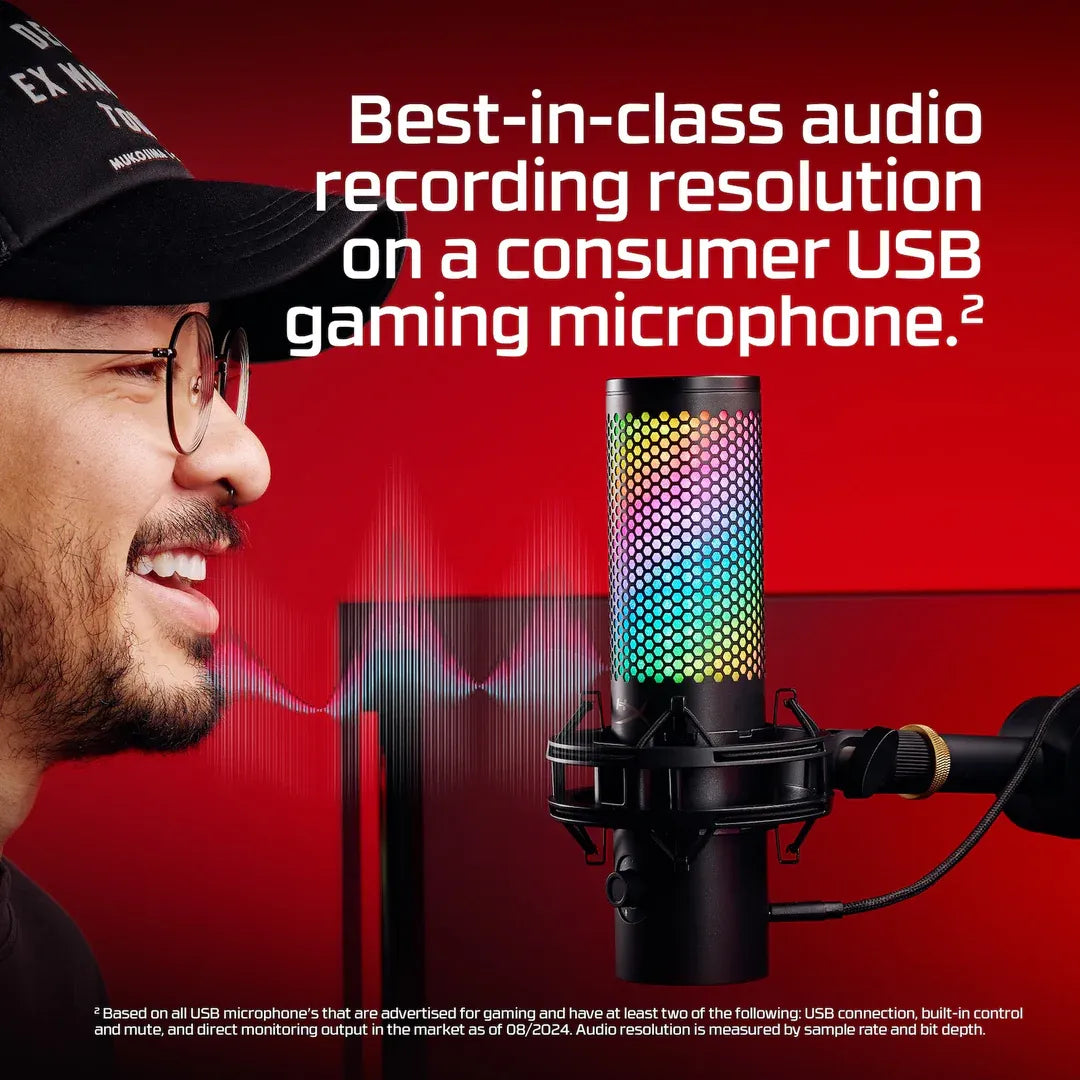 HyperX Quadcast 2 S RGB Microphone - Black - Ultimate Gaming and Streaming Audio Solution